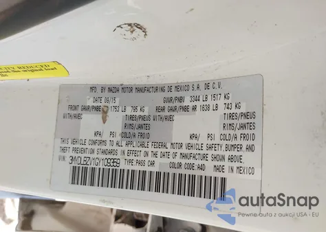 2016 Scion Ia from USA, damaged, VIN 3MYDLBZV1GY109359